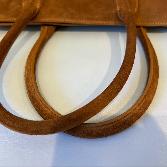 Chic Tan Suede Claudia Firenze Women's Tote Bag - Picture 14 of 16